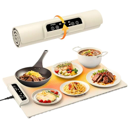 Electric Food Warming Mat | Foldable Smart Heating Tray for Dining Table