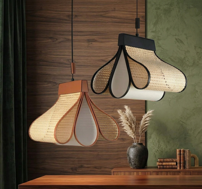 Handcrafted Cane Hanging Light | Premium Designer Pendant Lamp for Modern Interiors