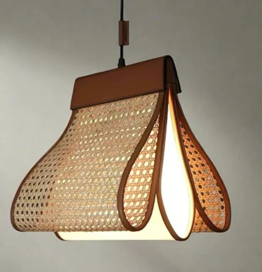 Handcrafted Cane Hanging Light | Premium Designer Pendant Lamp for Modern Interiors