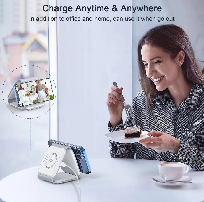 3-in-1 Foldable Magnetic Wireless Charger – The Ultimate Travel Charging Hub